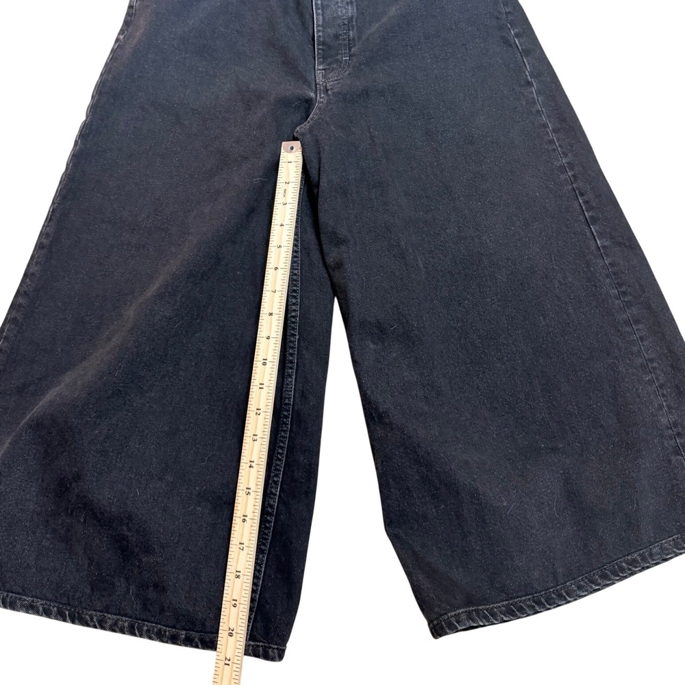 Free People We The Free Thirty-One Wide Leg Culotte Jeans Black Size 31 Cotton - Picture 6 of 9